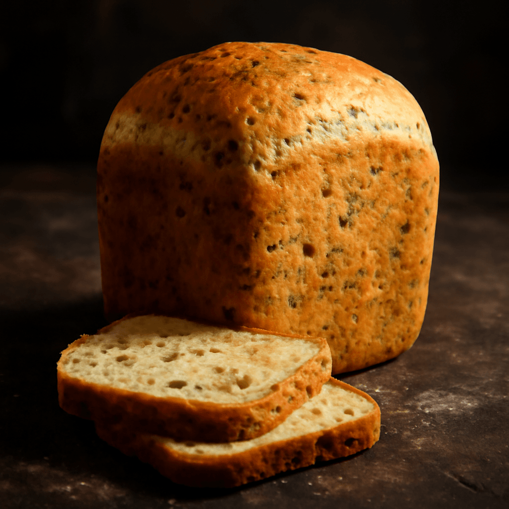 Bread Machine Herb & Cheese Bread - freshly baked bread