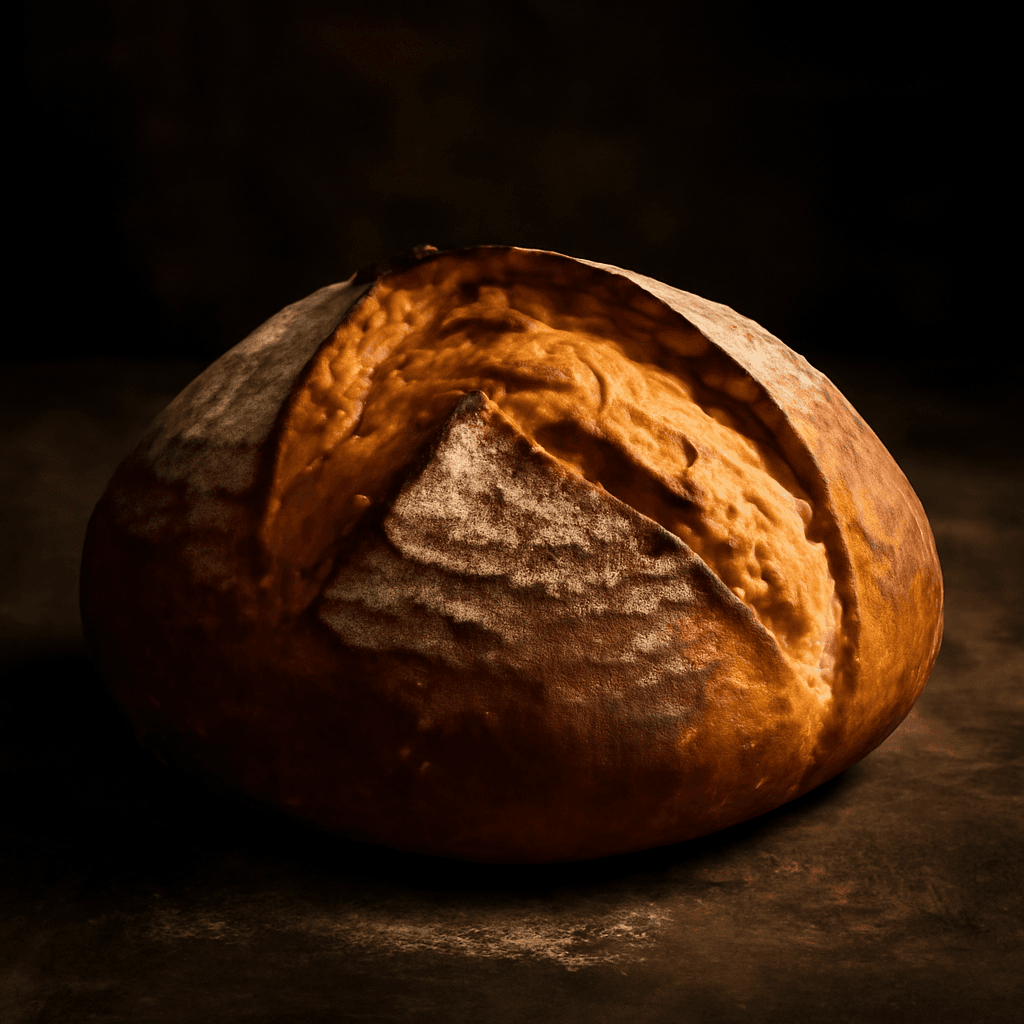 Crusty Rustic Boule - freshly baked bread