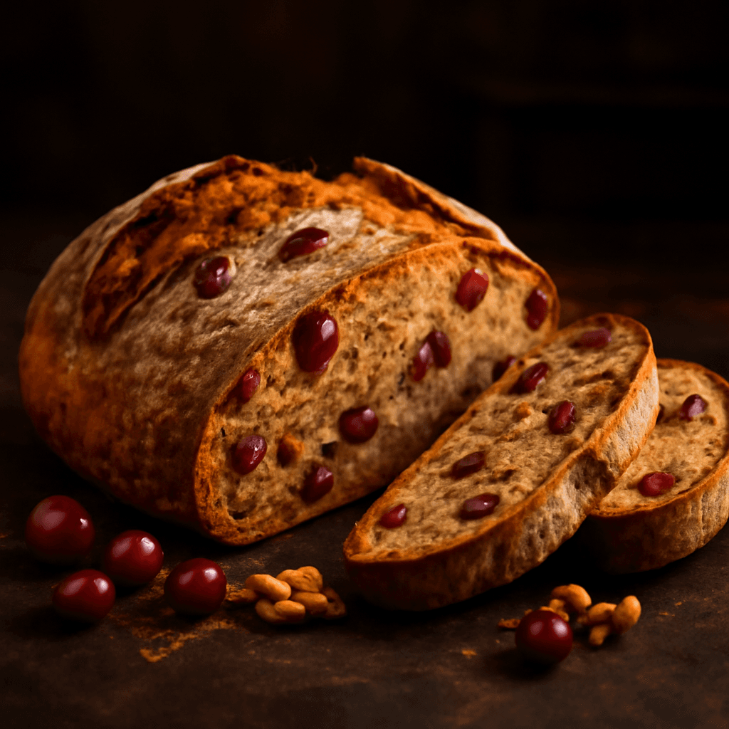 Festive Cranberry Walnut Bread - freshly baked bread