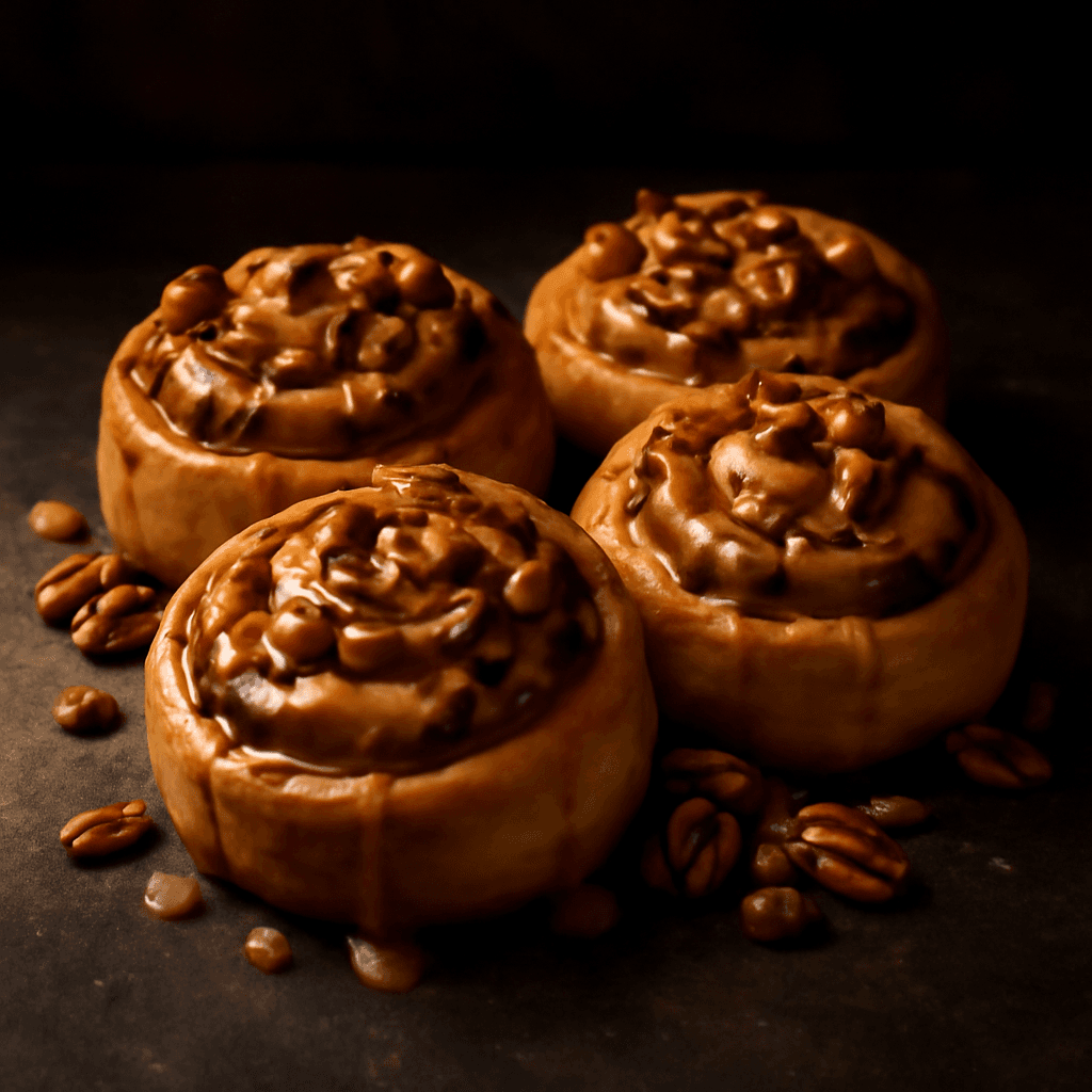 Maple Pecan Cinnamon Rolls - freshly baked bread