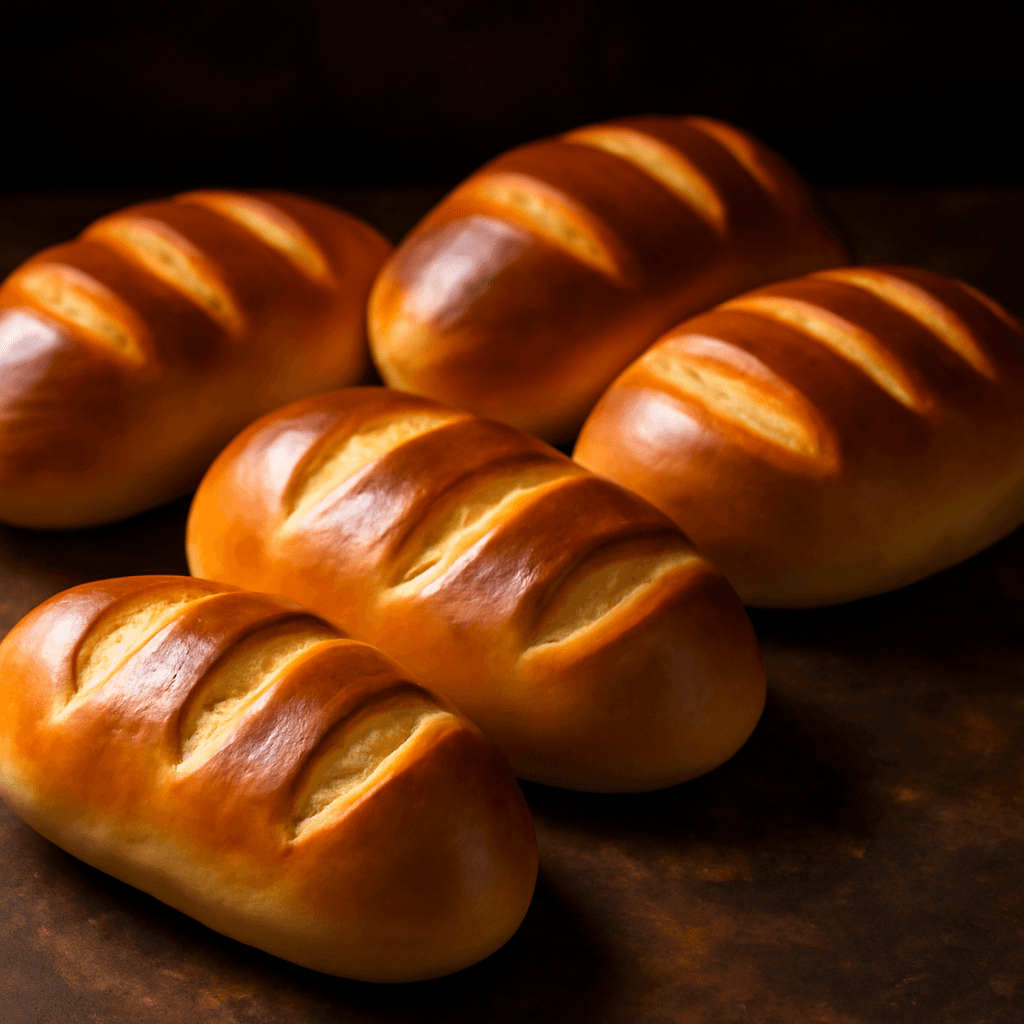 Pain au Lait (French Milk Rolls) - freshly baked bread