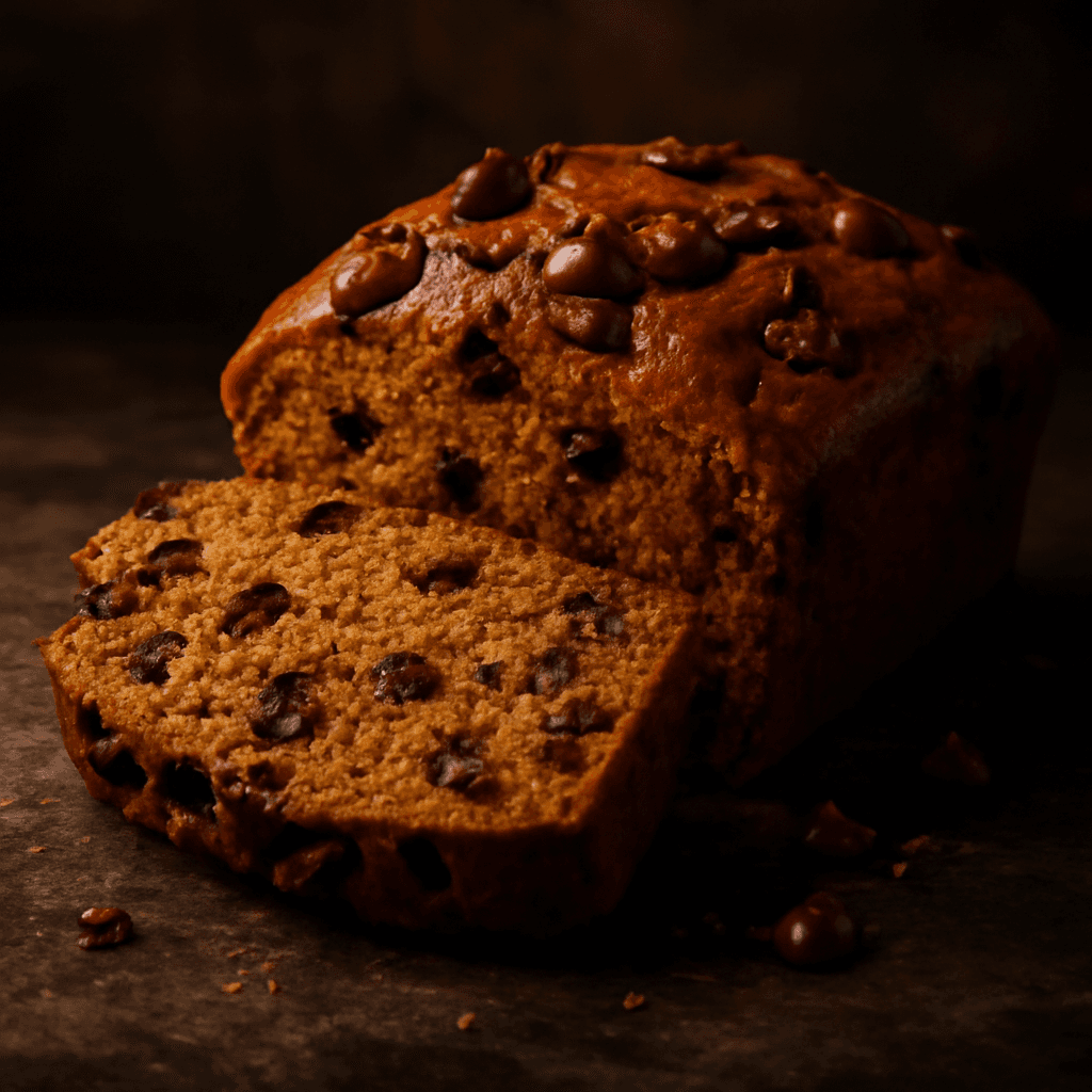 Pumpkin Chocolate Chip Bread - freshly baked bread